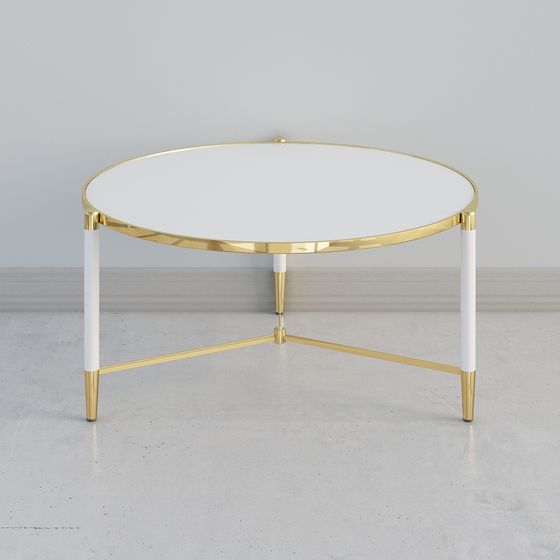 Elegant Low-Poly Round Table 3D model