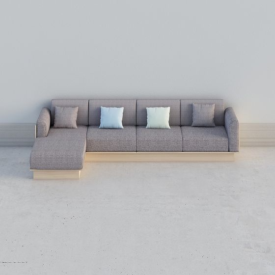 Modern L-Shape Sofa 3D model
