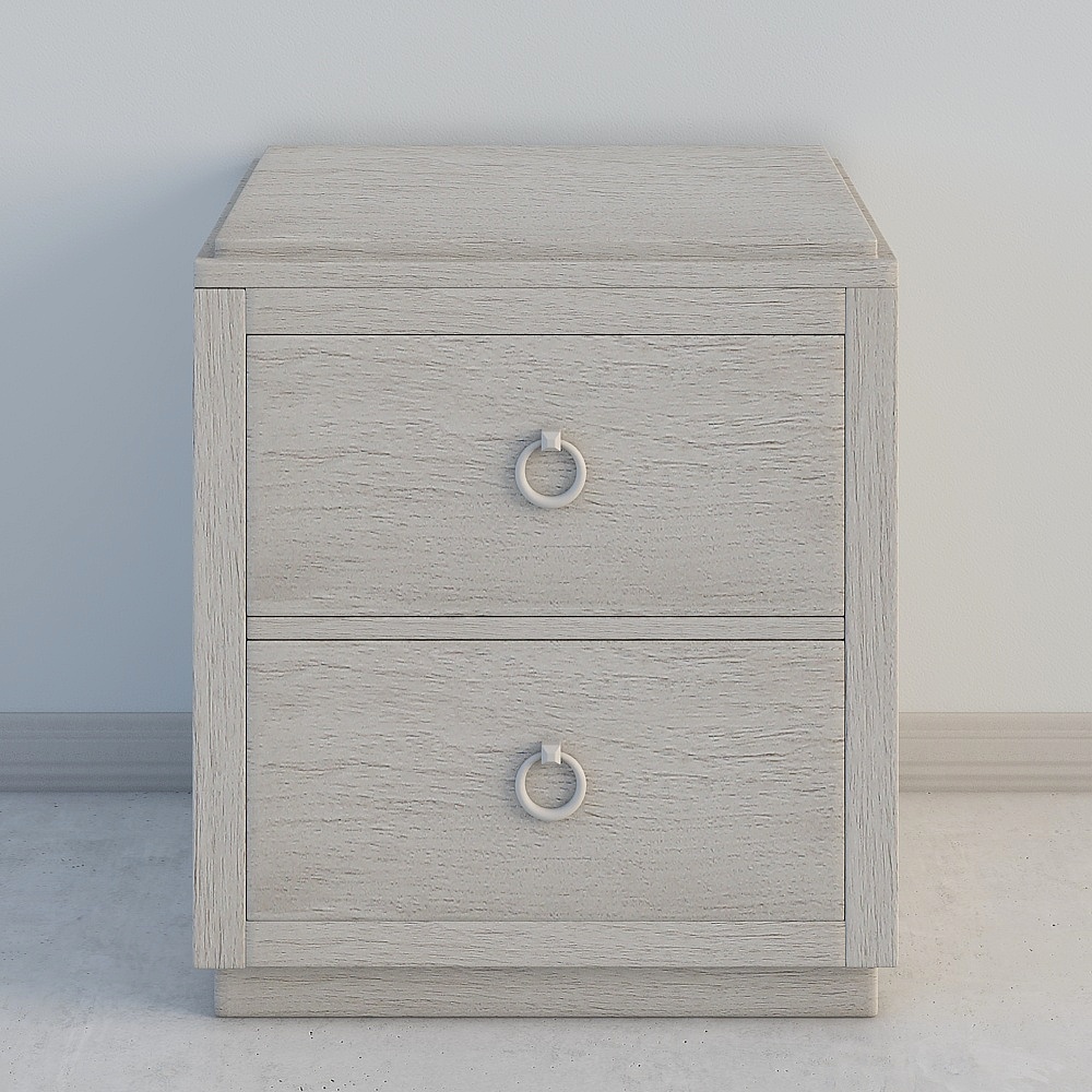 Minimalist Bedside Table 3D model for Modern Interiors