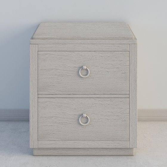 Minimalist Bedside Table 3D model for Modern Interiors