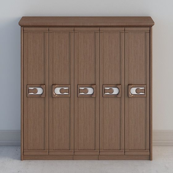 Stylish Minimalist Wardrobe 3D model