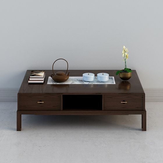 Elegant Low-Poly Coffee Table 3D model