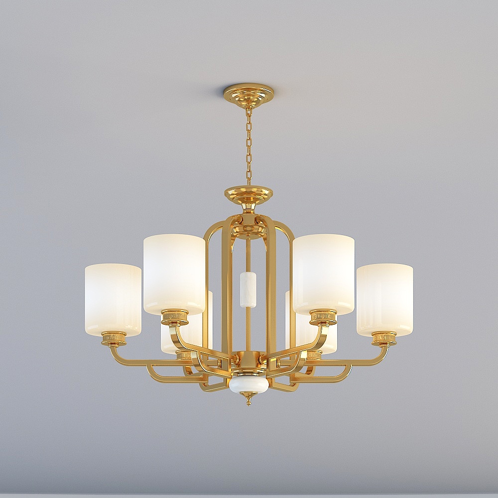 Three-dimensional lights are·KB-American Light Luxury copper gla