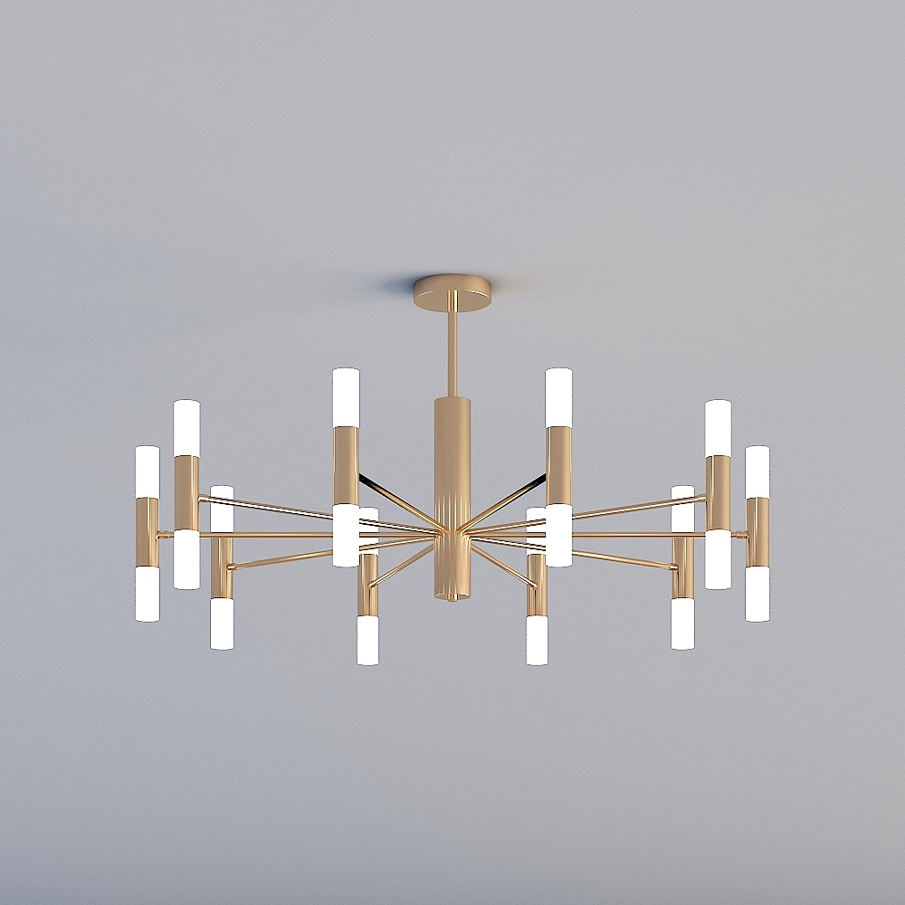 The living room has 180-20 rotating chandeliers