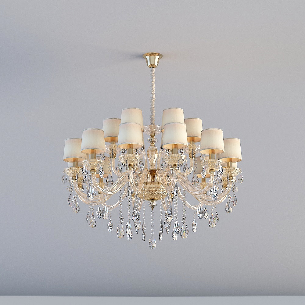 3D lights are all BY-Jane O'Essie Bedroom Fabric Crystal Chandelier-8773-12-6