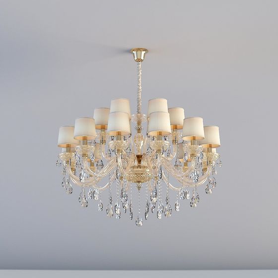 Stylish Low-Poly Chandelier 3D model for Modern Interiors