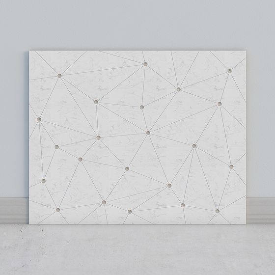 Geometric Marble Panel 3D model for Creative Projects