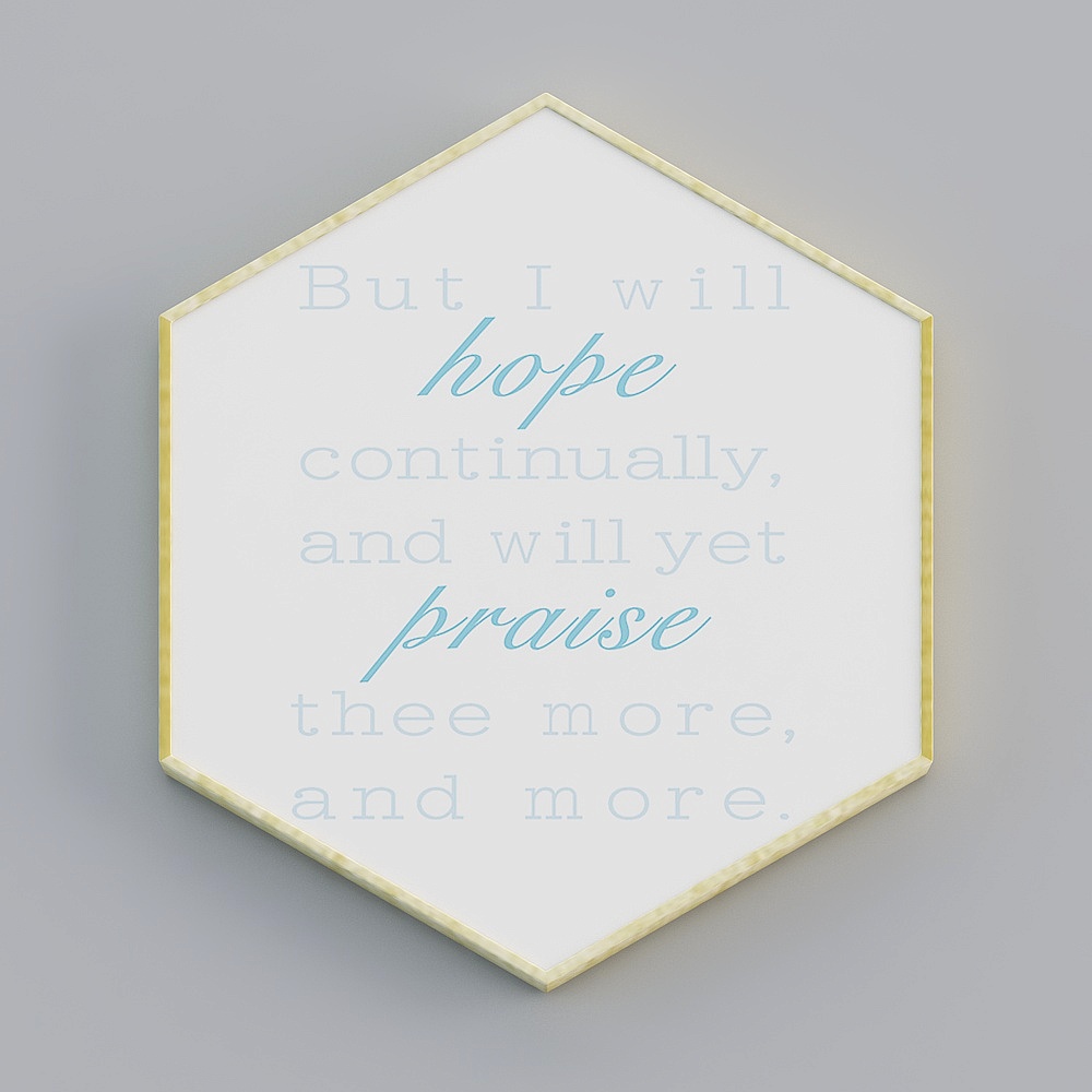 Decorative Alliance - Nordic Color - Single Positive Hexagon - Decorative Painting - CB053