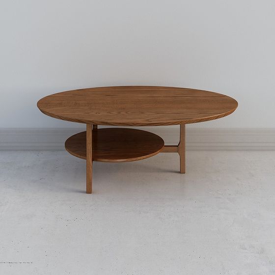 Elegant Oval Coffee Table 3D model