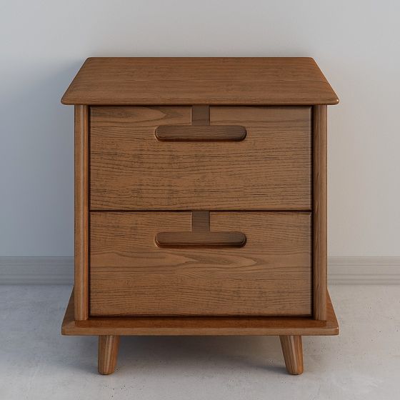 Stylish Low-Polygon Bedside Table 3D model