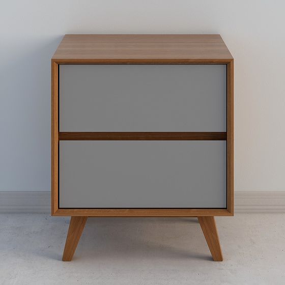 Mid-Century Modern Nightstand 3D model