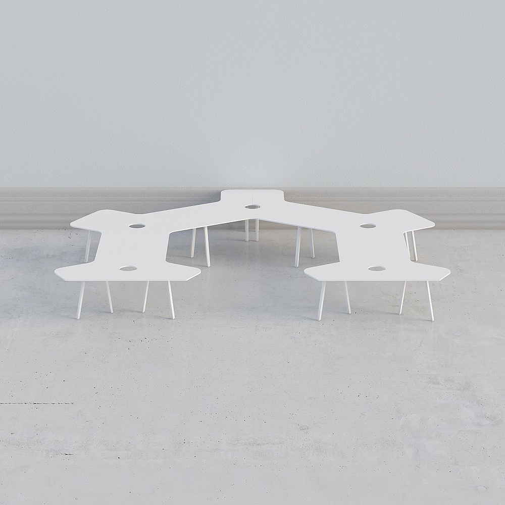 Streamlined Conference Table 3D model