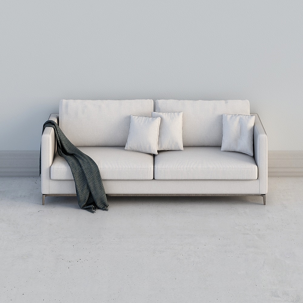Modern Low Polygon 3D Sofa Model