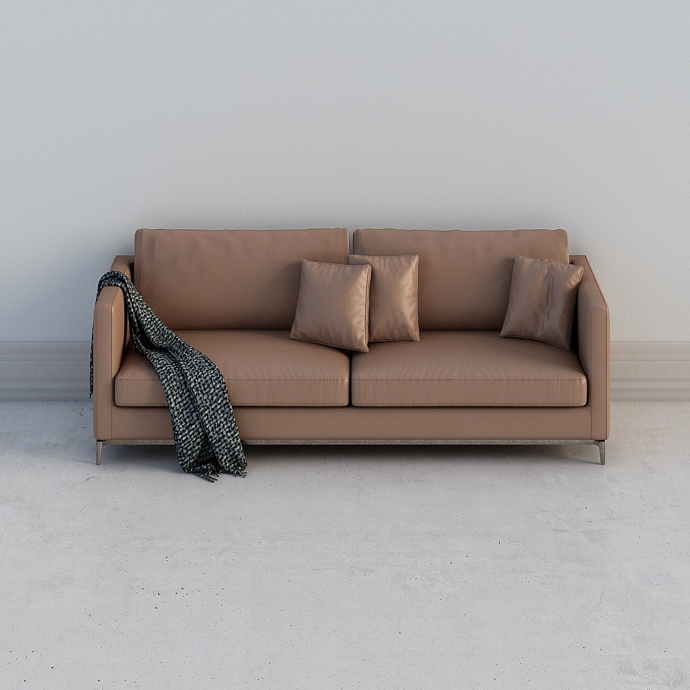 Low-Poly Modern Sofa 3D model