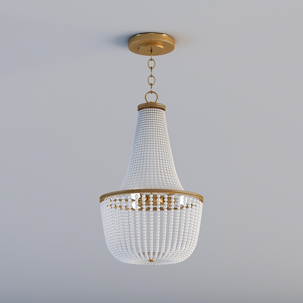 Elegant Low-Poly Chandelier 3D model