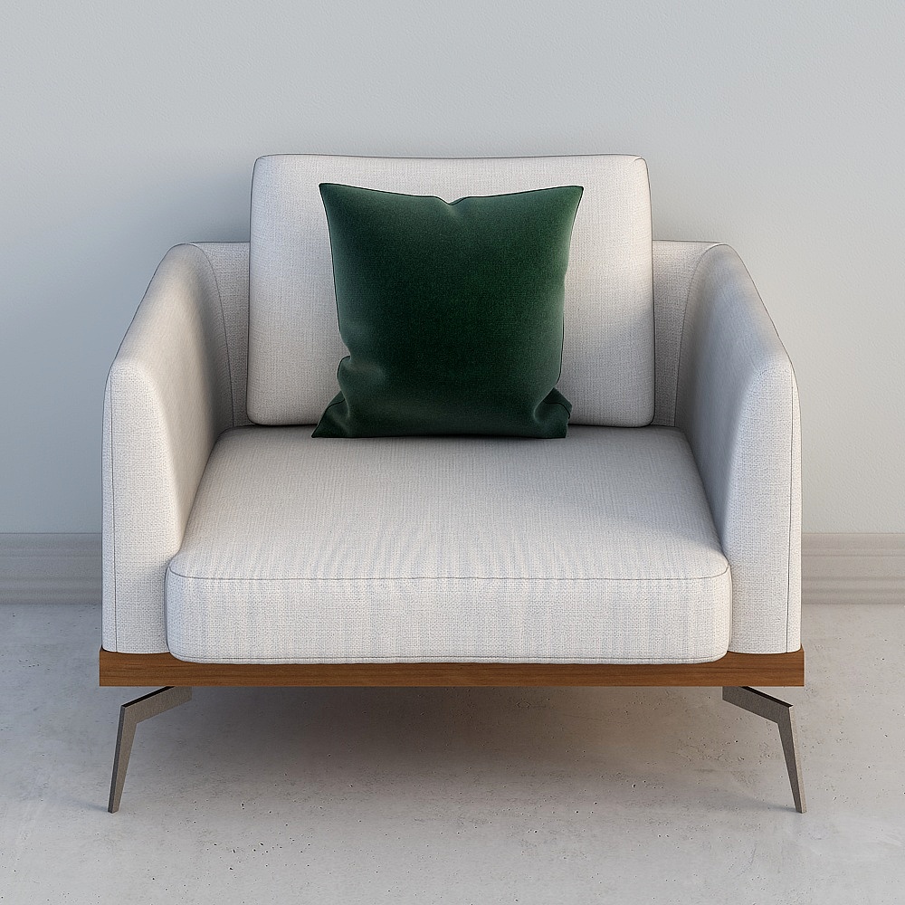 Urban Comfort Sofa 3D model - Elegant Minimalist Design