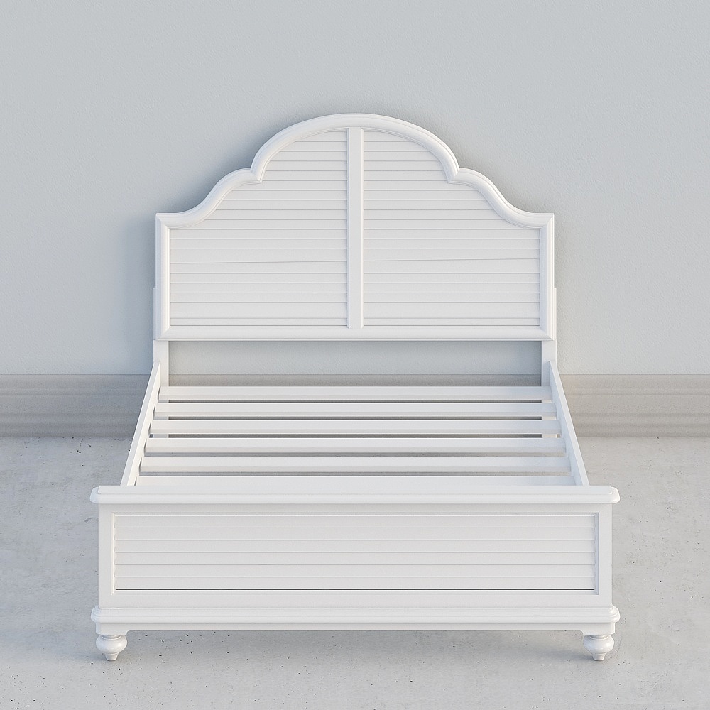 Ring American modern simple children's bed series 1.5 meters white princess bed girl cot Korean children single bed 3836-11501