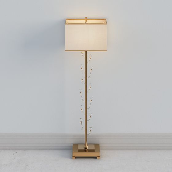 Stylish Floor Lamp 3D model for Modern Spaces