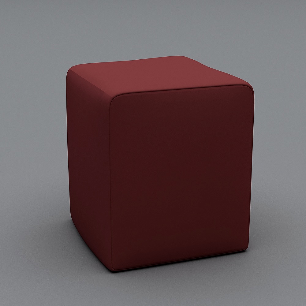 Stylish Red Cube 3D model for Modern Designs