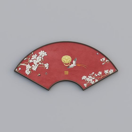 Cherry Blossom Fan 3D Model