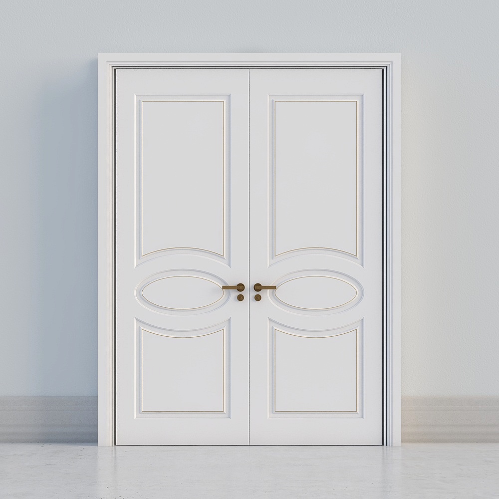 classic white double door