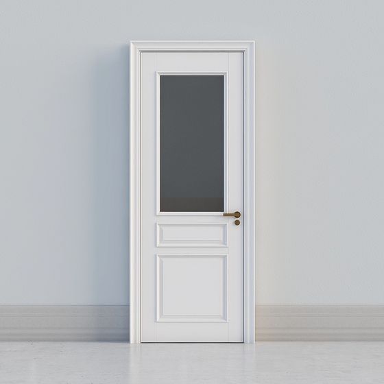 ダウントン塗装ガラス木製ドア