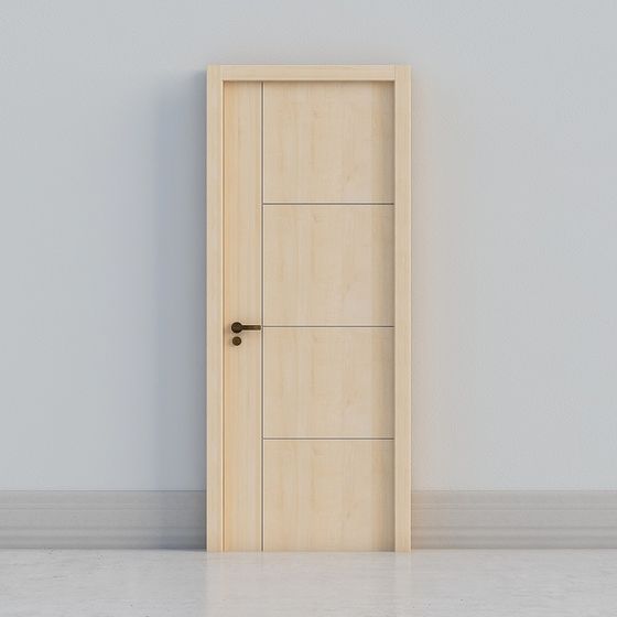 Sleek Minimalist Door 3D model for Modern Interiors
