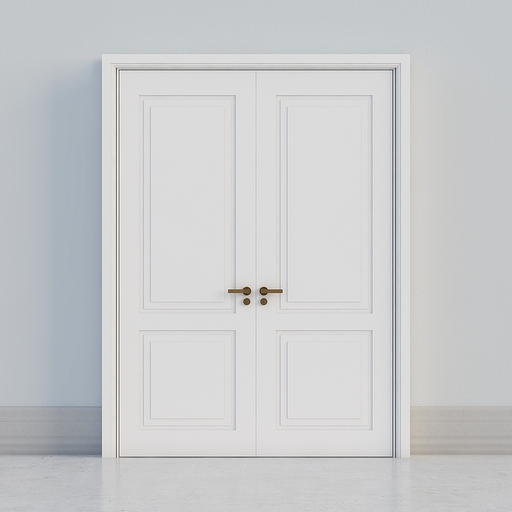 classic white double door