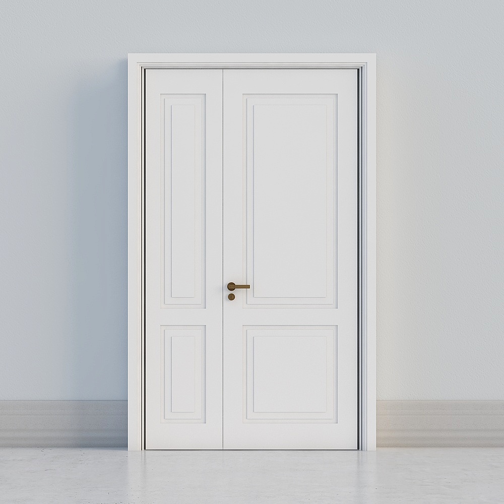 classic white double door