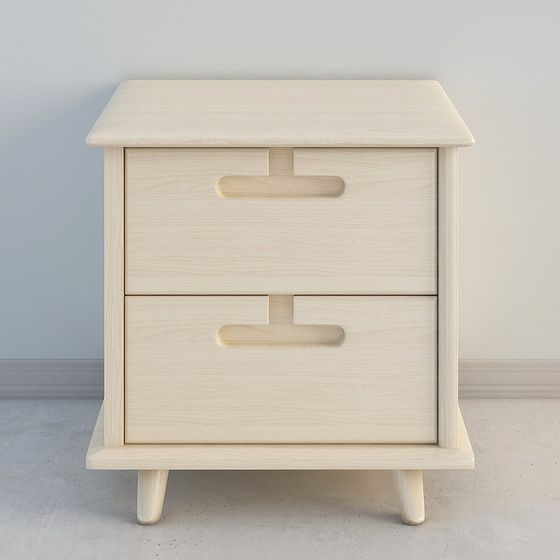 Minimalist Nightstand 3D model for Modern Interiors