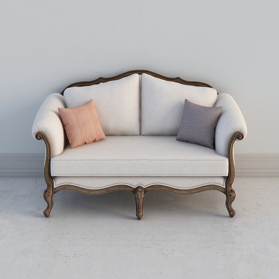 Vintage Elegance Sofa 3D model