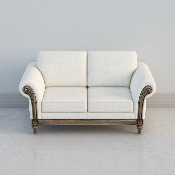 Elegant Vintage Sofa 3D model