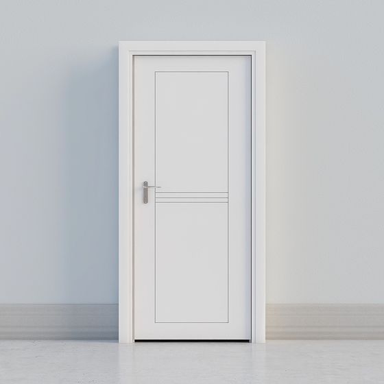 Minimalist White Door 3D model for Interior Design