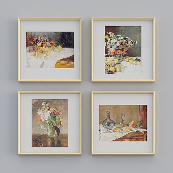 Impressionist Still Life 3D Model Set
