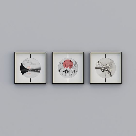 Stunning Fan Paintings 3D model Collection for Creative Projects