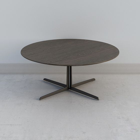 Low-Polygon Round Table 3D model for Modern Design