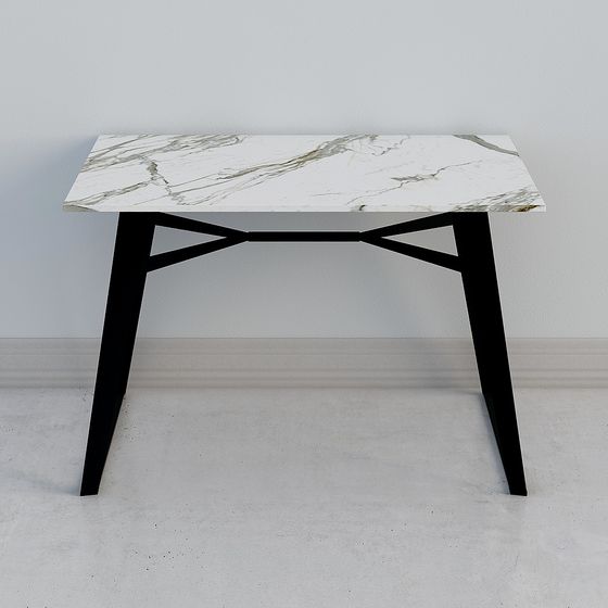 Minimalist Marble Dining Table 3D model