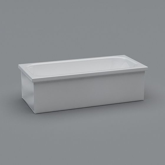Stylish Minimalist 3D Bathtub Model