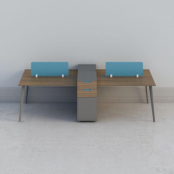 Modern Collaborative Desk 3D model for Efficient Workspaces