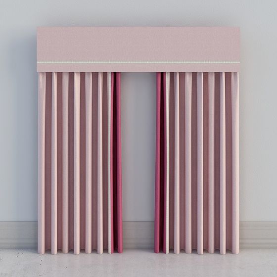 Stylish Low Poly Curtain 3D Model for Modern Spaces