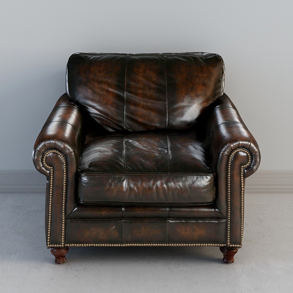 Vintage Leather Armchair 3D model