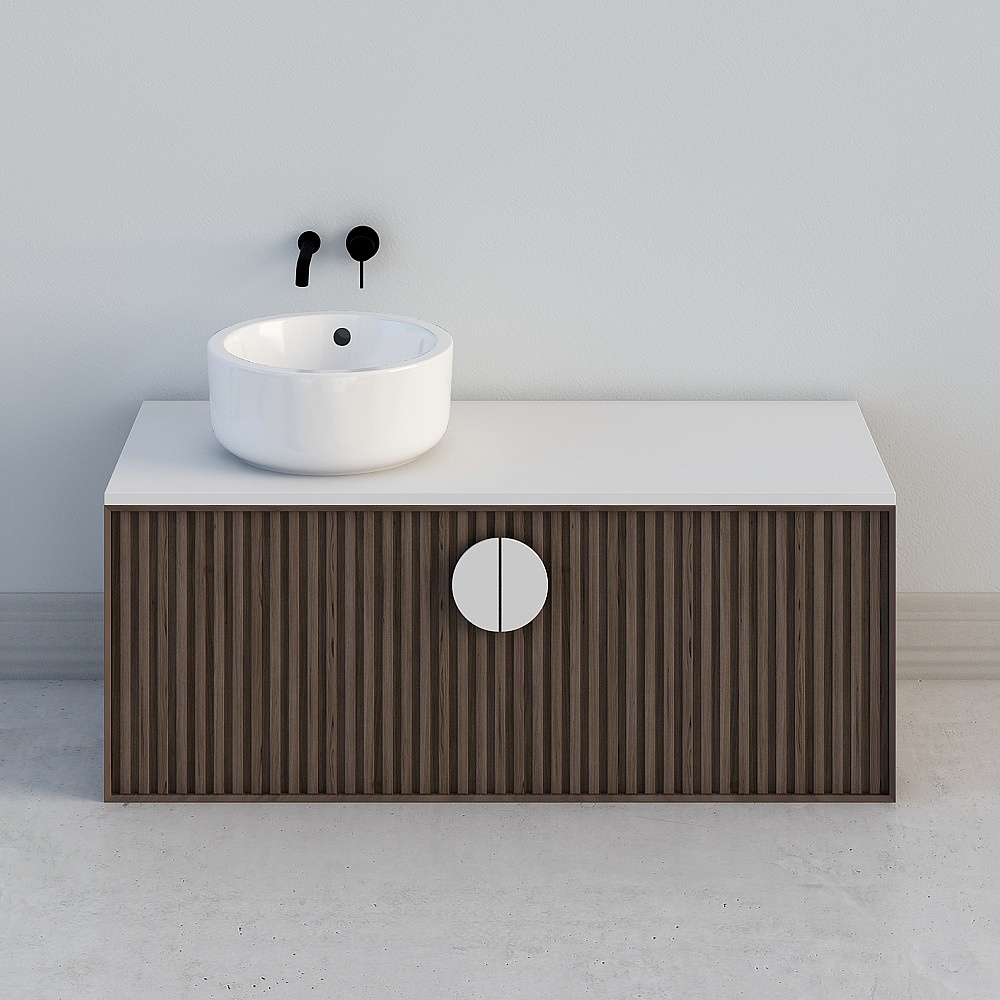 Modern Minimalist Bathroom Vanity 3D model