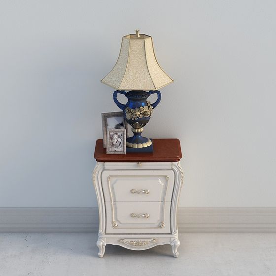 Vintage Nightstand 3D model with Unique Charm