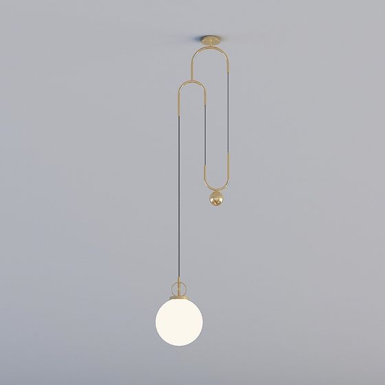 Elegant Minimalist Chandelier 3D model