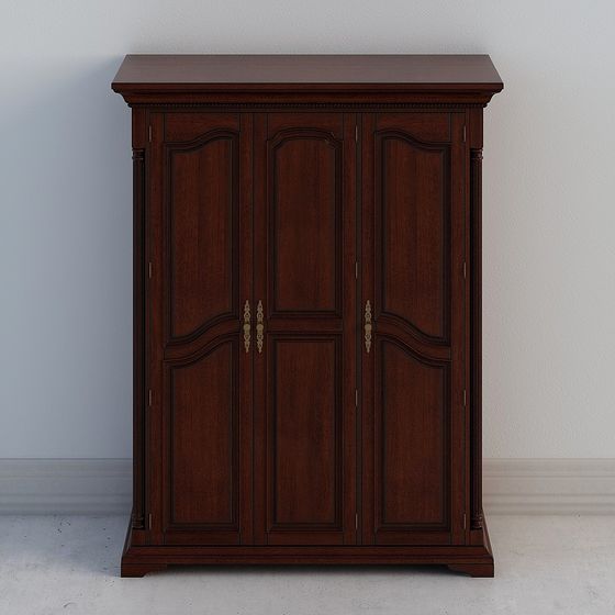Elegant Vintage Wardrobe 3D model