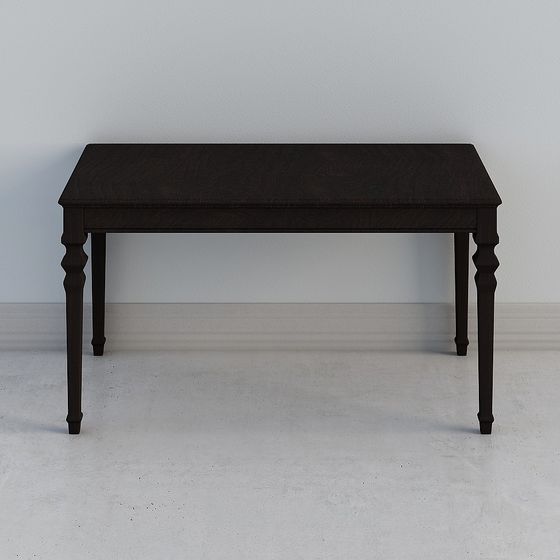 Tavolo lungo americano con colonna quadrata