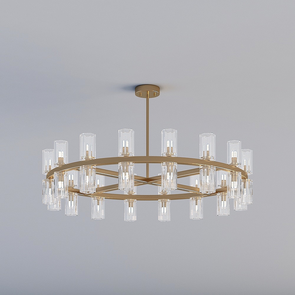 Ethereal Halo Chandelier 3D model
