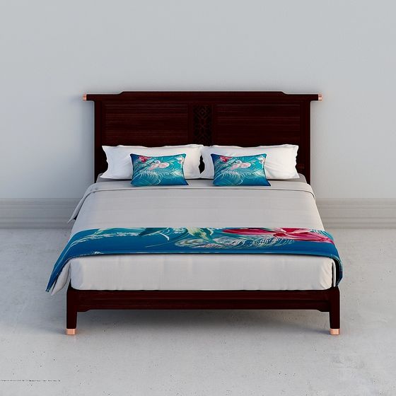 Elegant 3D Model Bed for Modern Interiors