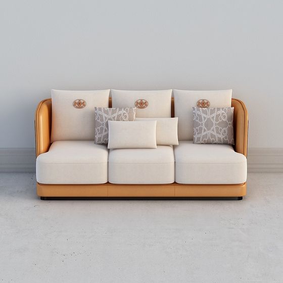 Sophisticated Low-Poly Sofa 3D model for Modern Design