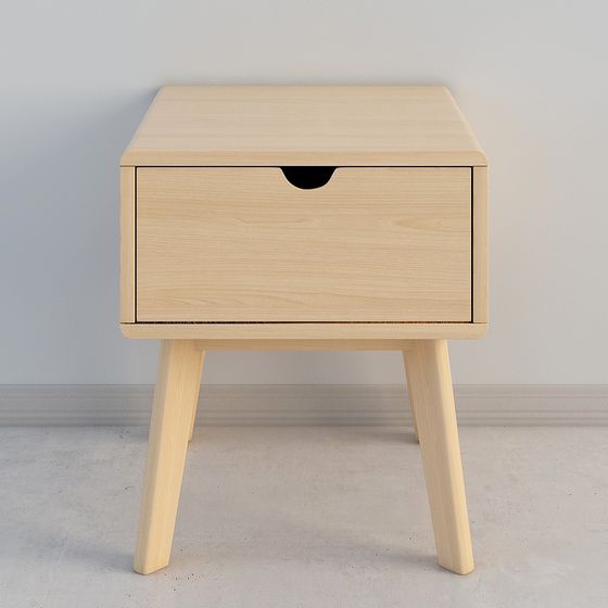 Mid-Century Modern Nightstand 3D model for Creative Spaces